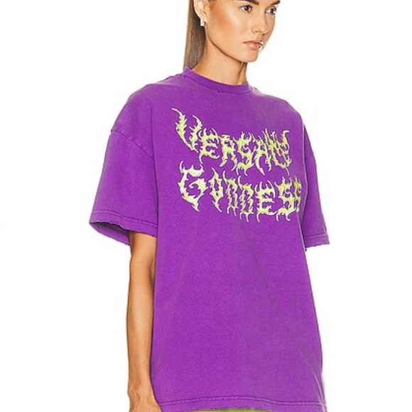 👑 Versace Goddess Distressed T-Shirt - Picture 2 of 11